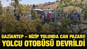Son Dakika! Gaziantep – Nizip Yolunda Can Pazarı! Otobüs Devrildi… 