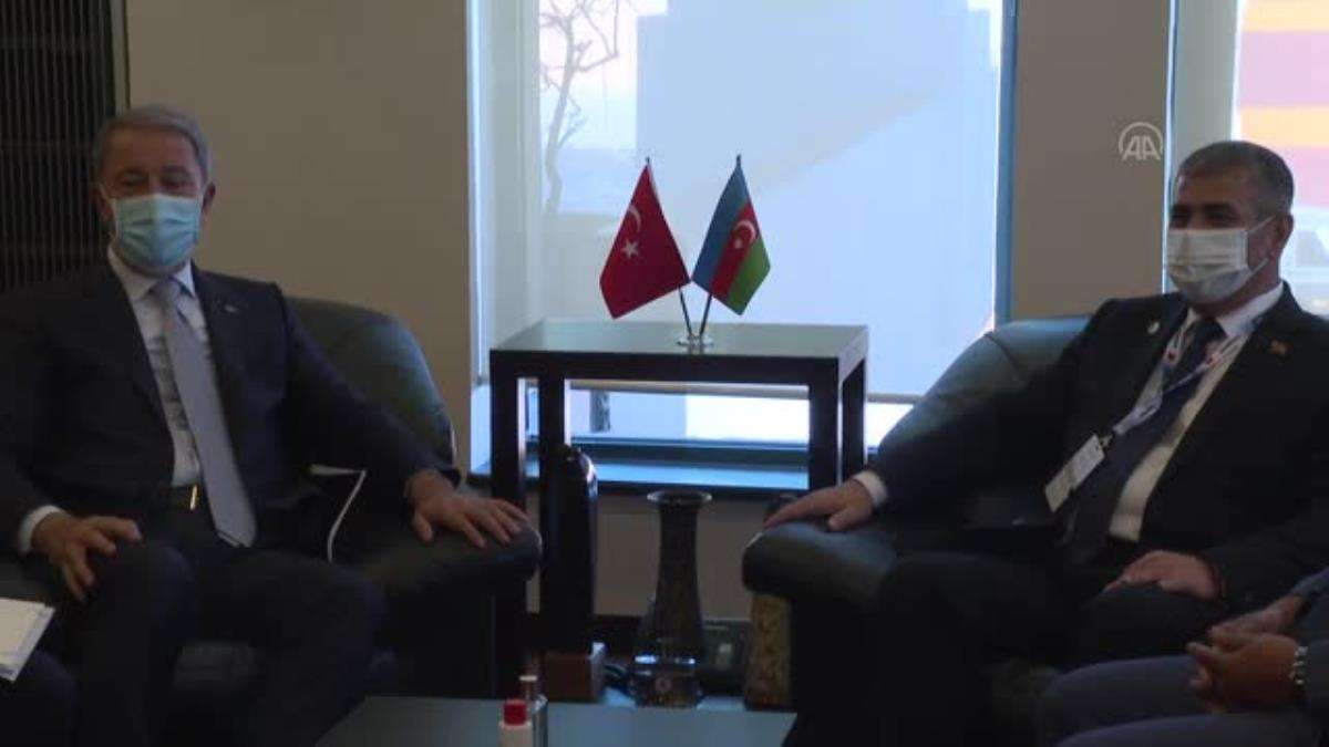 Son dakika haberi | Bakan Akar, Azerbaycan Savunma Bakanı Hasanov ile görüştü