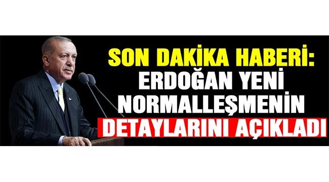 Son dakika haberi: Erdoğan yeni normalleşmenin detaylarını açıkladı 