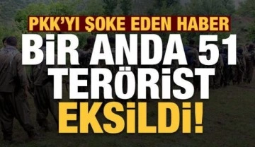 Son dakika: PKK'yı şoke eden haber! Bir anda Tam 51 terörist eksildiler...