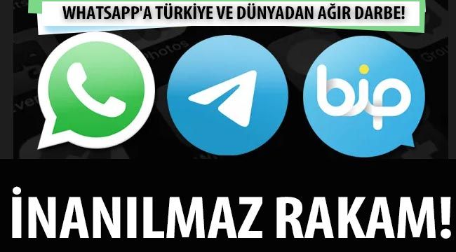 Son dakika: Whatsapp'a Türkiye ve dünyadan ağır darbe! İnanılmaz rakam! Telegram, BiP...