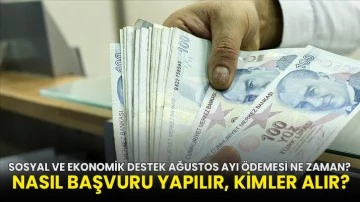 Sosyal ve Ekonomik Destek Ağustos ayı ödemesi ne zaman? Nasıl başvuru yapılır, kimler alır?