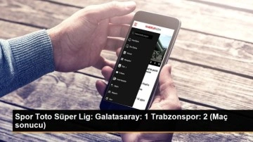 Spor Toto Süper Lig: Galatasaray: 1 Trabzonspor: 2 (Maç sonucu)
