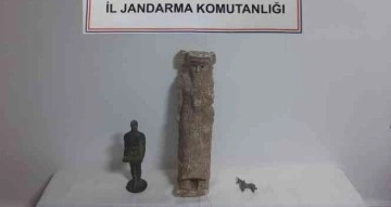 Sümerler dönemine ait heykelleri satmaya çalışan 2 kişi yakalandı