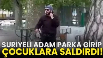Suriyeli adam parka girip çocuklara saldırdı!
