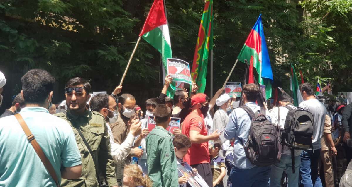 Tahran'da Filistin'e destek gösterisi yapıldı