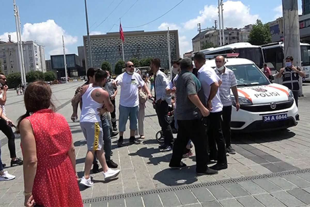 Taksim Meydanı'nda olaylı asansör kavgası