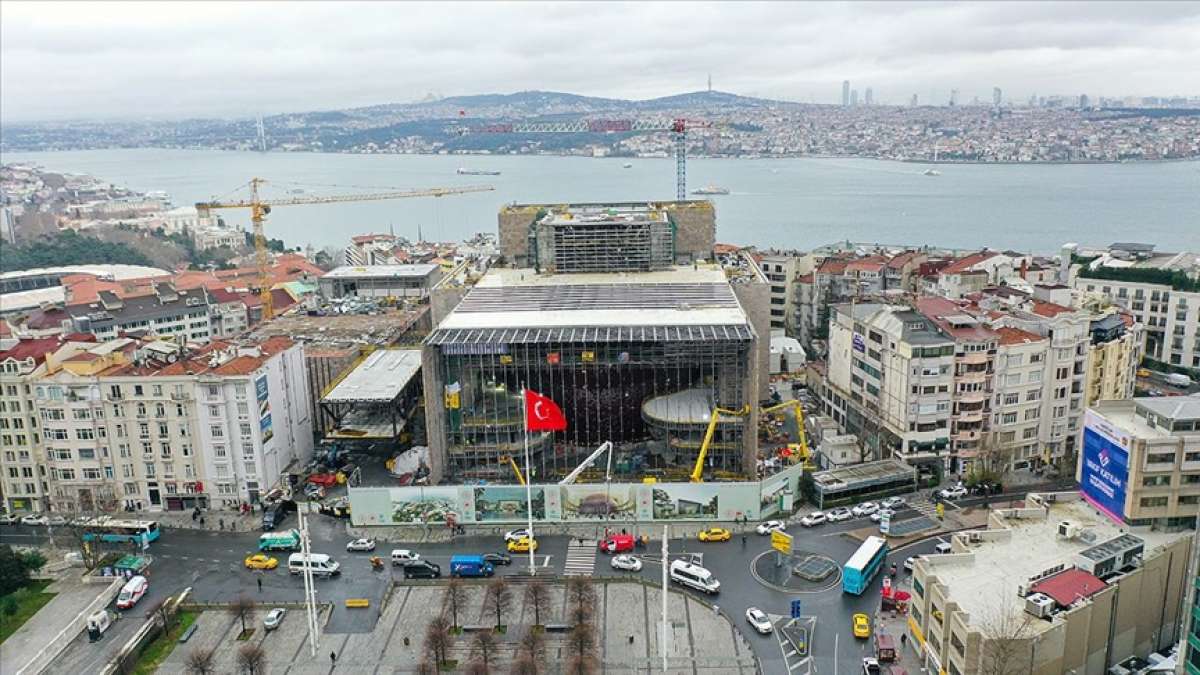 Taksim'deki Atatürk Kültür Merkezi inşaatının yüzde 82'si tamamlandı