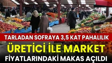 &Uuml;retici ile market fiyatlarındaki makas a&ccedil;ıldı! Tarladan sofraya 3,5 kat pahalılık