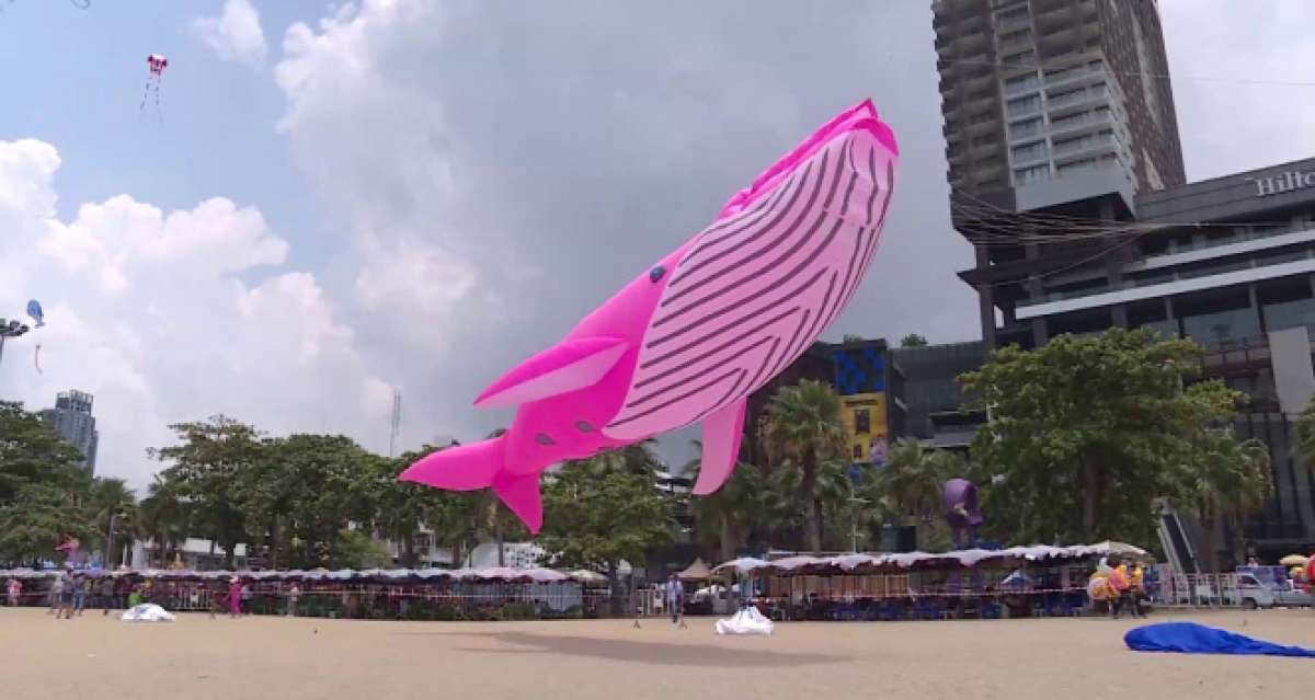 Tayland'da uçurtma festivali renkli görüntüler oluşturdu