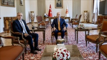 TBMM Başkanı Kurtulmuş, KKTC'nin Ankara Büyükelçisi Korukoğlu'nu kabul etti