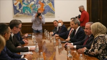 TBMM Başkanı Mustafa Şentop, Sırbistan Cumhurbaşkanı Vuçiç ile bir araya geldi