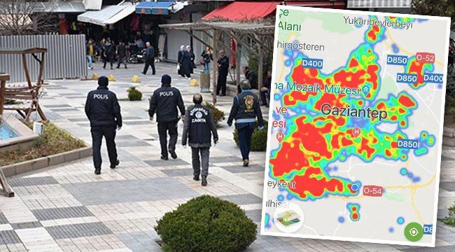 Tedbirler Gaziantep'te sonuç veriyor: Haritanın rengi yeşile dönüyor