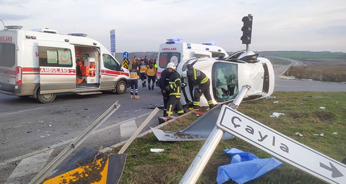 Tekirdağ'da feci kaza: 1'i ağır 5 yaralı
