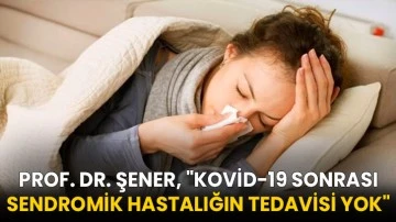Prof. Dr. Şener, &quot;Kovid-19 Sonrası Sendromik Hastalığın Tedavisi Yok&quot;