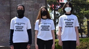 Trabzon'da lise öğrencileri "Mutluluğa kurşun sıkma" kampanyasına dikkati çekti
