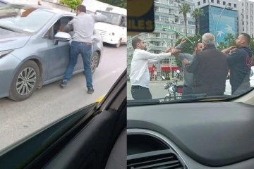 Trafikte yol verme tartışmasında bı&ccedil;aklı saldırı cep telefonu kamerasında