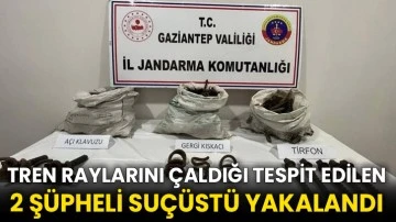 Tren raylarını çaldığı tespit edilen 2 şüpheli suçüstü yakalandı