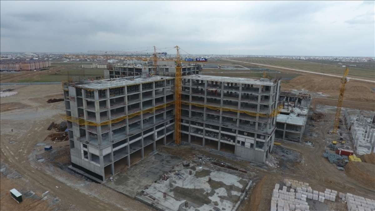 Türk firmanın inşa ettiği Türkistan Bölge Hastanesi 2022'de tamamlanacak