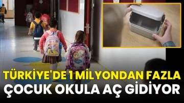 Türkiye'de 1 milyondan fazla çocuk okula aç gidiyor