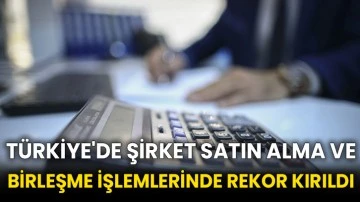 Türkiye'de şirket satın alma ve birleşme işlemlerinde rekor kırıldı