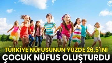 Türkiye nüfusunun yüzde 26,5'ini çocuk nüfus oluşturdu