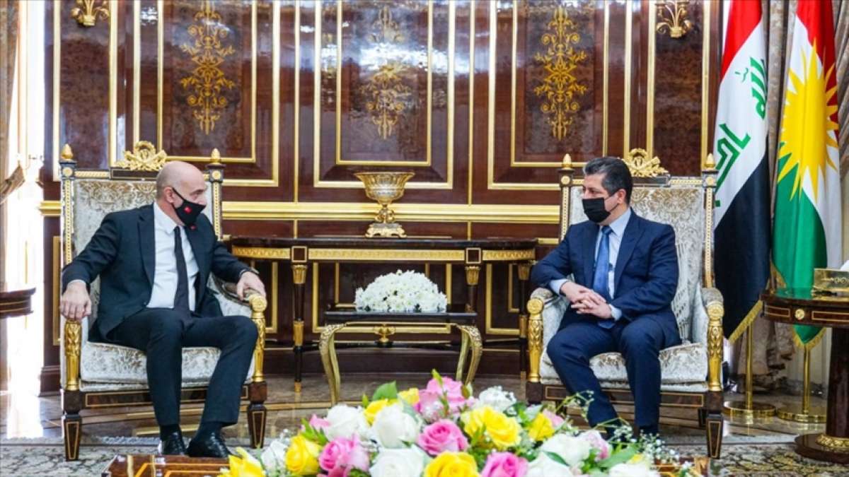 Türkiye'nin Bağdat Büyükelçisi Güney, Erbil'de IKBY Başbakanı Barzani ile görüştü