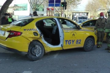 Tuzla’da ters yöne giren taksi sürücüsü ortalığı savaş alanına çevirdi