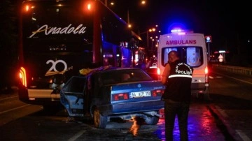 Uşak'ta feci kaza: Yolcu otobüsüne çarpan otomobilin sürücüsü öldü!