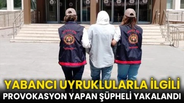 Yabancı uyruklularla ilgili provokasyon yapan şüpheli yakalandı
