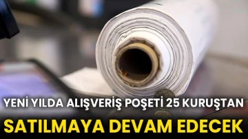 Yeni yılda alışveriş poşeti 25 kuruştan satılmaya devam edecek