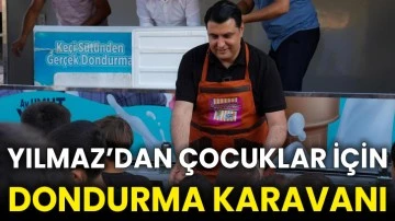Yılmaz’dan çocuklara için dondurma karavanı