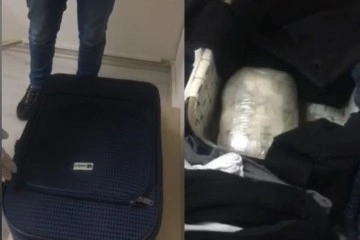 Yolcu otobüsündeki valizden 1 kilo 25 gram esrar çıktı