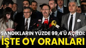 YSK Başkanı Yener: “Yurt içi sandıkların yüzde 99,4’ü açıldı”