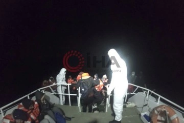 Yunan unsurlarının geri ittiği 61 kaçak göçmen kurtarıldı