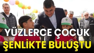 Yüzlerce çocuk şenlikte buluştu