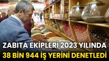 Zabıta ekipleri 2023 yılında 38 bin 944 iş yerini denetledi