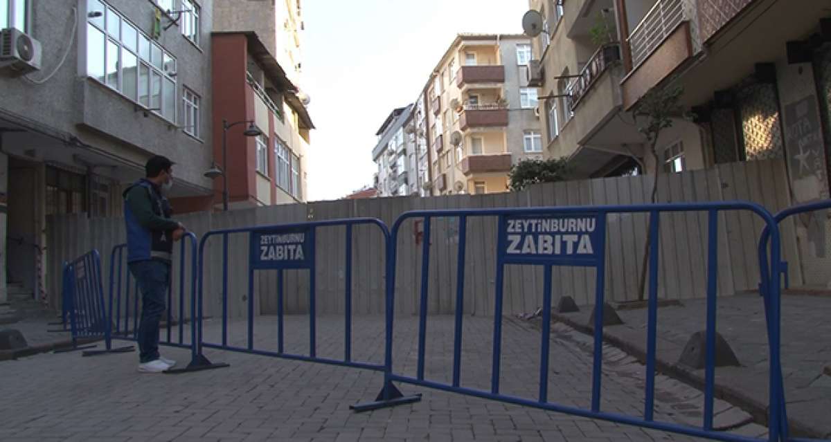 Zeytinburnu'nda çöken binanın çevresi güvenlik amaçlı barikatlarla kapatıldı