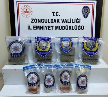 Zonguldak’ta ölümcül etkiye sahip 2 kilo 210 gram uyuşturucu yakalandı
