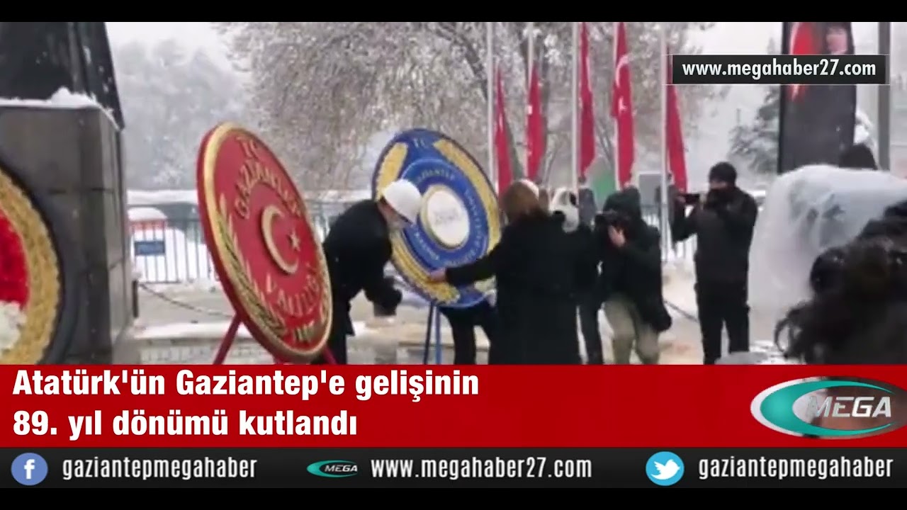 Atatürk'ün Gaziantep'e gelişinin 89. yıl dönümü kutlandı
