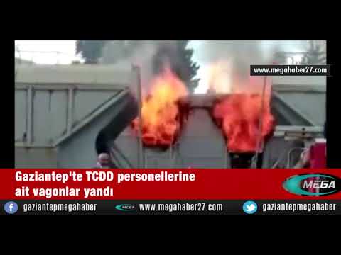 Gaziantep'te bakıma alınan vagon yandı